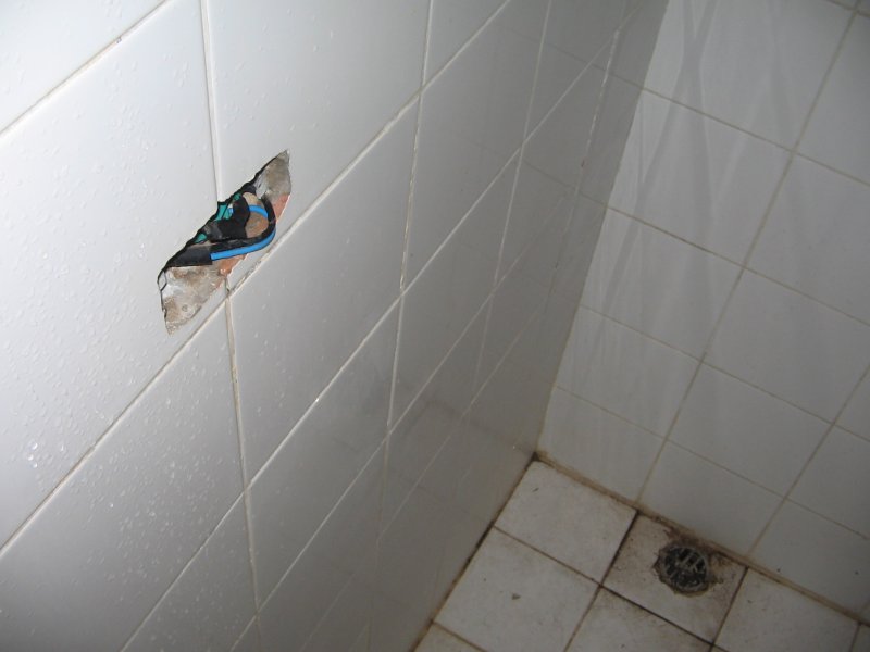 Denn ich schlafe in der Dusche...